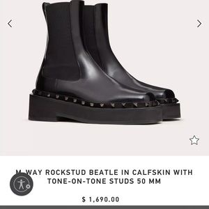 Beautiful Valentino black studded boot.